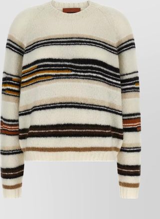 Missoni striped crew neck sweater with ribbed cuffs