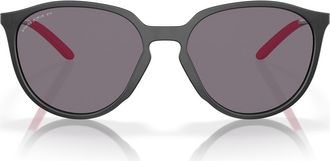 Oakley Sielo 57mm Polarized Round Sunglasses in Black Grey at Nordstrom