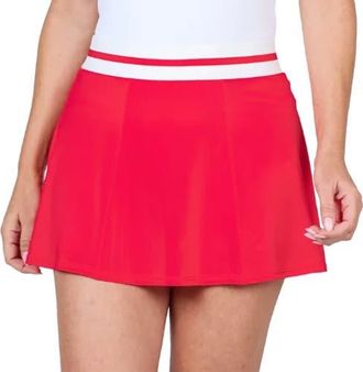 Sofibella UV Colors High-Waist 14 Inch Womens Tennis Skirt in Berry Red at Nordstrom, Size X-Large