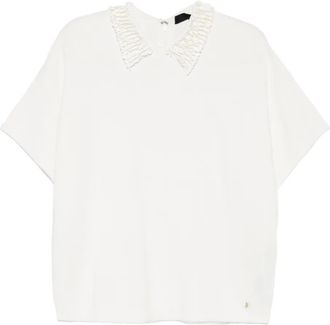 Liu Jo ruffled collared blouse - White