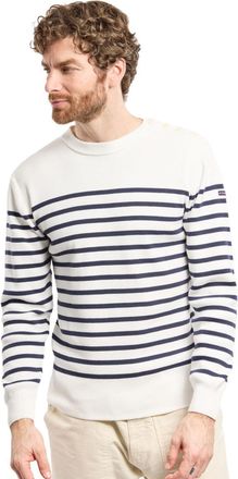 Armor Lux Armor Lux Mens Pull Marin Groix Homme Jumper, White (6rl Milk/Navire 6rl), Medium