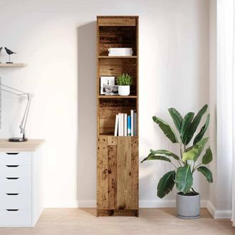 Berkfield Home Highboard Old Wood 37.5x35x180 cm Engineered Wood in Brown