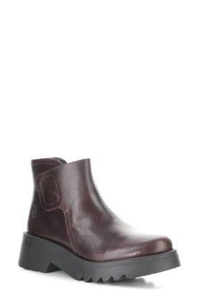 FLY London Mufe Platform Wedge Bootie in Wine at Nordstrom Rack, Size 6-6.5Us / 37Eu