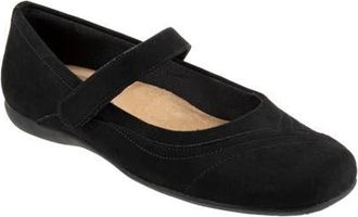 Trotters Sherese Mary Jane Flat - Multiple Widths Available in Black Suede at Nordstrom, Size 10.5
