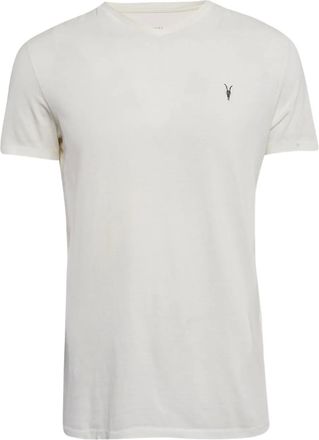 AllSaints T-shirt in cotone con scollo a V - Bianco