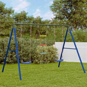 vidaXL Juego De Columpios De Exterior Con Columpios Y Escalera Vidaxl