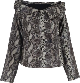 Vivienne Westwood Anglomania Snake Printed Coat in Animal Print Polyester