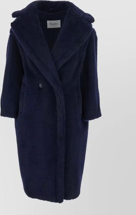 Max Mara alpaca virgin wool silk oversized double-breasted coat