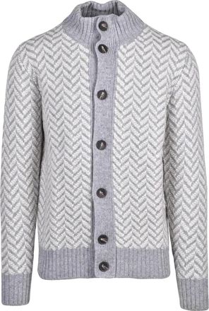 KANGRA Textured Merino Wool Button Jacket With Ribbed Details