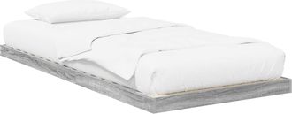 vidaXL Estructura De Cama De Suelo Gris Sonoma 100 X 200 Cm Vidaxl