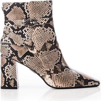 Moda in Pelle Kamina Snake Print Heeled Boots