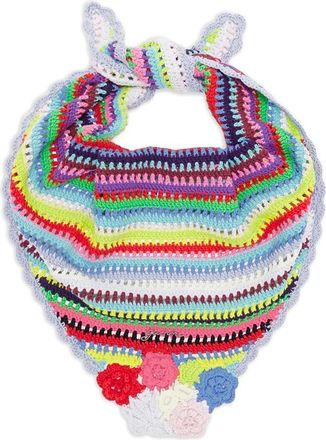 Ganni Scarf In Striped Crochet