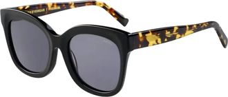 Freyrs Eyewear Womens Naples Acetate Cat Eye Sunglasses In Black / Tortoise