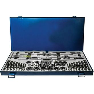 None Century Drill & Tool - 98958 Set di maschi e matrici frazionari in acciaio al carbonio, 58 pezzi, kit di attrezzi per applicazioni di taglio manuale