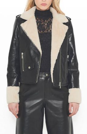 AS by DF Sydney Recycled Leather Jacket in Black at Nordstrom, Size Xx-Large