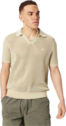 Jack Wills Heren Gebreid Normaal Poloshirt (Pistachio)