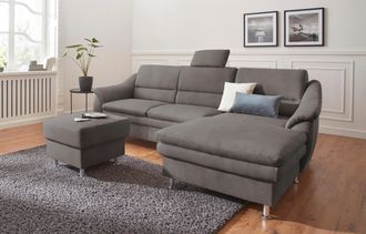 Sit&more Ecksofa »Cardoso L-Form« mit Federkern, wahlweise mit Bettfunktion