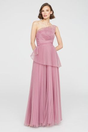 Theia Delphine Pleated Organza Gown in Dusk at Nordstrom, Size 16