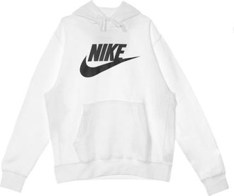 Nike Club Hoodie Pullover - Heren - Sportshirts - Wit - 3XL - Katoen - Fitness