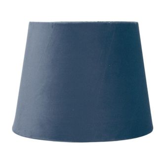 OEM Pantalla Decorativa C&oacute;nica De Terciopelo Azul Para L&aacute;mparas De Mesa, Mesita De Noche O De Pie (casquillos E27/e14)