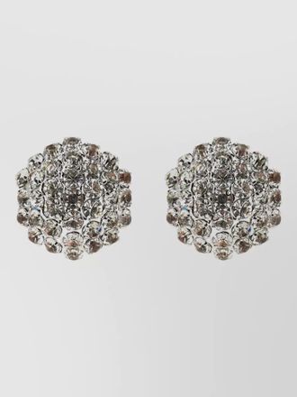 Self Portrait crystal flower cluster metallic stud earrings