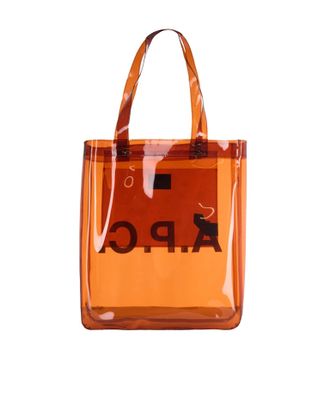 A.P.C. Womens Tote Bag Lou Dark Brown Thermoplastic Polyurethane Shoulder