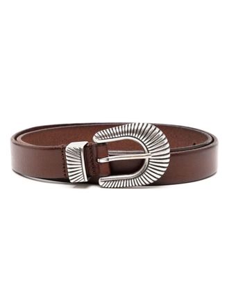 Anderson's Western nubuck leather belt - women - Calf Leather - 85 - Brown