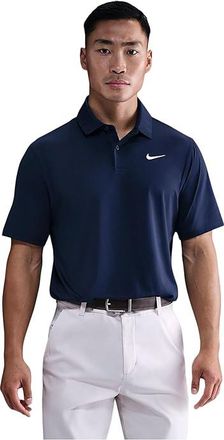 Nike Dri-FIT Good Polo Short Sleeve Solid Mens Clothing College Navy/White : 2XL, Elastane/Polyester