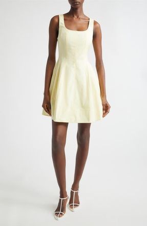 A.L.C. Vea Fit & Flare Mini Sundress in Light Canary at Nordstrom, Size 00