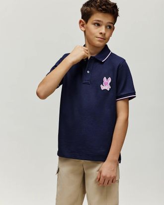 Psycho Bunny Kids Zal Pique Polo 402 EVENING BLUE / 4T