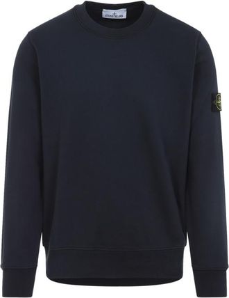 Stone Island Navy Blue Solid Sweatshirt