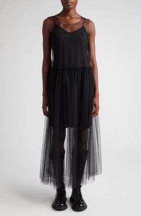 Comme Des Gar&ccedil;ons Sheer Tulle Dress in Black at Nordstrom, Size Small