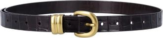 By Malene Birger embossed buckle belt - Marrone