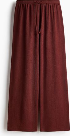 H&M Weite Schlupfhose - Dunkles Rostrot