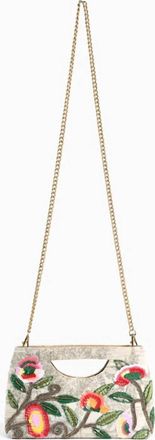 America & Beyond Womens Desert Rose Crossbody Clutch In Grey