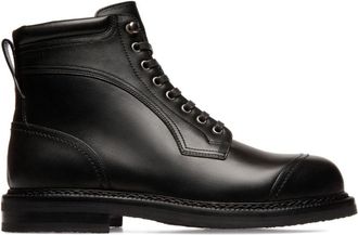 Bally leather lace-up boots - men - Calf Leather/Calf Leather/Rubber - 41.5 - Black