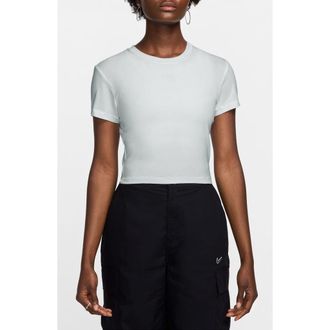 Nike Sportswear Crop T-Shirt in White/White at Nordstrom, Size Xx-Large