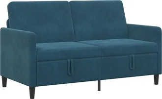 vidaXL Sof&aacute; Con Almacenamiento Azul 152 X 78 X 87 Cm Poli&eacute;ster Vidaxl