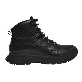 FitFlop D Hyker Leder Wandelschoenen voor Dames (Zwart)