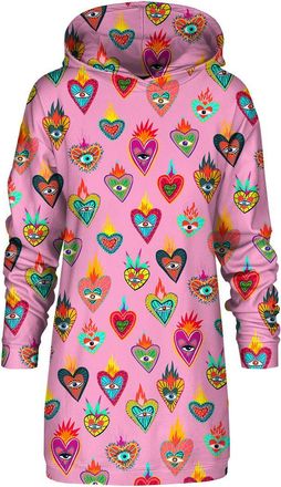 Mr. Gugu & Miss Go Pink Mexican Hearts Oversize hoodiejurk