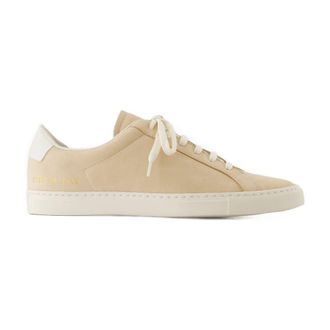 Common Projects Womens Leather Retro Low-Top Sneaker Beige Calfskin