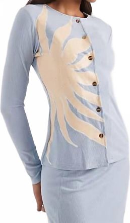 Never Fully Dressed Sol Rib Cardigan In Blue