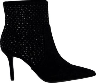 Kurt Geiger Kensington Ankle Booty - Dames - Laarzen met Hak - Zwart - 41 EU - Denim - Schoenen