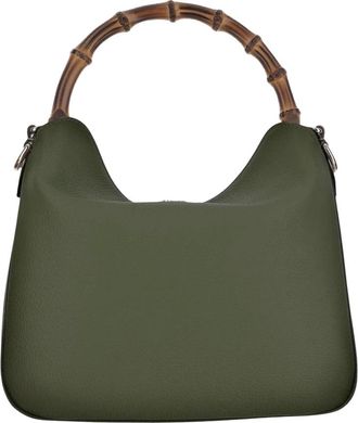 Gucci Diana Media Schoudertas - Dames - Tassen - Groen - Maat: ONE Size Katoen