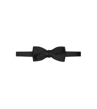 Saint Laurent Black Silk Bow Tie