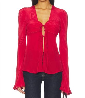 Free People Bali Ariel Top In Red
