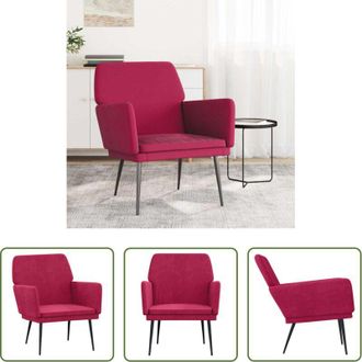 vidaXL vidaXL Poltrona rossa - Poltrona Rosso Vino 62x79x79 cm Velluto
