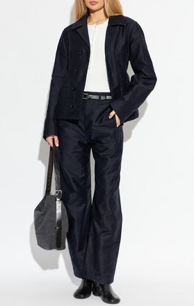Christophe Lemaire High-waisted Trousers, Womens, Navy Blue