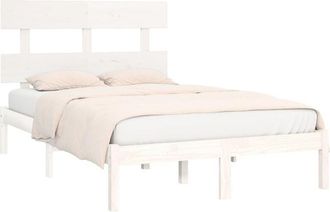 vidaXL Estructura De Cama Doble Peque&ntilde;a Madera Maciza Blanca 120x190cm Vidaxl