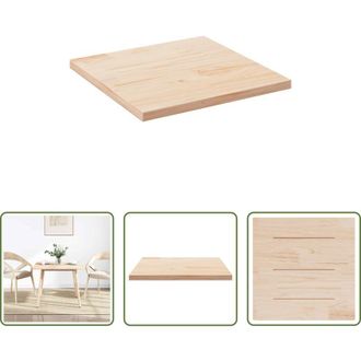 vidaXL Piano in legno - Piano del tavolo 70x70x2,5 cm in legno massello di pino quadrato